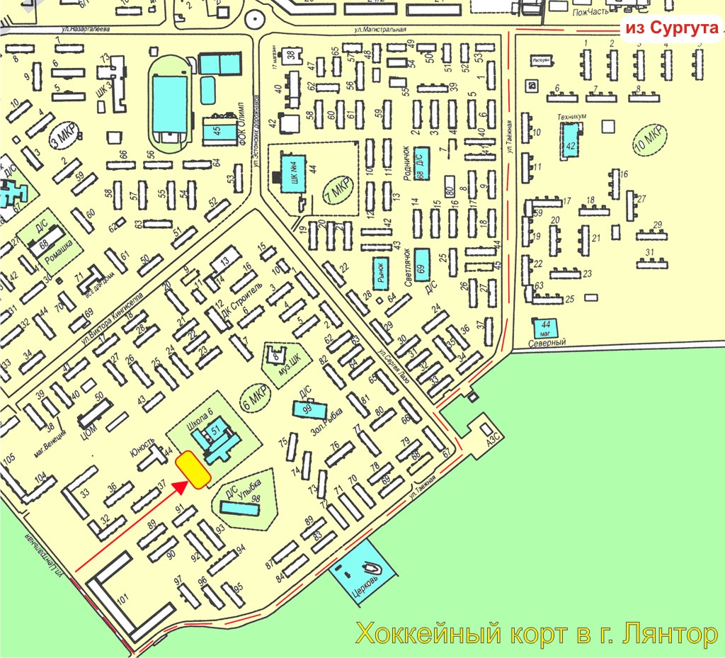 Карта лянтор 6 микрорайон